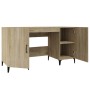 Escritorio madera contrachapada color roble Sonoma 140x50x75 cm en Oficina | Comprar online en Foru.es