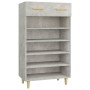 Mueble zapatero madera contrachapada gris hormigón 60x35x105 cm en Zapateros y organizadores de calzado | Comprar online en Foru