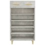 Mueble zapatero madera contrachapada gris hormigón 60x35x105 cm en Zapateros y organizadores de calzado | Comprar online en Foru