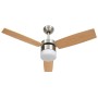 Ventilador de techo con luz con mando marrón claro 108 cm de vidaXL, Ventiladores de techo - Ref: Foro24-51490, Precio: 152,9...