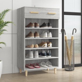 Mueble zapatero madera contrachapada gris Sonoma 60x35x105 cm en Zapateros y organizadores de calzado | Comprar online en Foru.e
