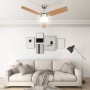 Ventilador de techo con luz con mando marrón claro 108 cm de vidaXL, Ventiladores de techo - Ref: Foro24-51490, Precio: 152,9...