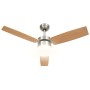 Ventilador de techo con luz con mando marrón claro 108 cm de vidaXL, Ventiladores de techo - Ref: Foro24-51490, Precio: 152,9...