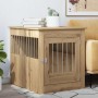 Jaula para perros mueble madera contrachapada roble artesanal en Casetas para perros | Comprar online en Foru.es