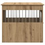 Jaula para perros mueble madera contrachapada roble artesanal en Casetas para perros | Comprar online en Foru.es
