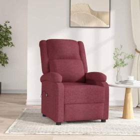 Sillón reclinable eléctrico tela rojo tinto en Sillones | Comprar online en Foru.es