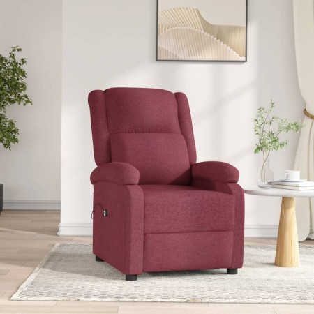Sillón reclinable eléctrico tela rojo tinto en Sillones | Comprar online en Foru.es