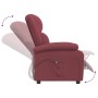 Sillón reclinable eléctrico tela rojo tinto en Sillones | Comprar online en Foru.es