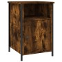 Mesita de noche madera contrachapada roble ahumado 40x42x60 cm de vidaXL, Mesitas de noche - Ref: Foro24-825917, Precio: 43,2...