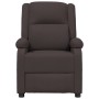 Sillón reclinable eléctrico tela marrón oscuro en Sillones | Comprar online en Foru.es