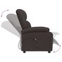 Sillón reclinable eléctrico tela marrón oscuro en Sillones | Comprar online en Foru.es