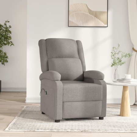 Sillón reclinable eléctrico tela gris taupé en Sillones | Comprar online en Foru.es