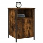 Mesita de noche madera contrachapada roble ahumado 40x42x60 cm de vidaXL, Mesitas de noche - Ref: Foro24-825917, Precio: 43,2...