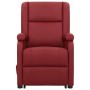 Sillón elevable cuero sintético rojo tinto en Sillones | Comprar online en Foru.es