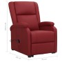 Sillón elevable cuero sintético rojo tinto en Sillones | Comprar online en Foru.es