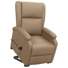 Sillón elevable cuero sintético color capuchino en Sillones | Comprar online en Foru.es