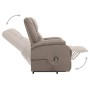 Sillón elevable tela gris taupe en Sillones | Comprar online en Foru.es