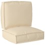 Juego de Cojines para Palets 2 pcs Beige Tela Oxford en Decoración | Comprar online en Foru.es