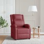 Sillón reclinable de cuero sintético rojo tinto en Sillones | Comprar online en Foru.es
