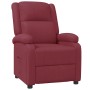 Sillón reclinable de cuero sintético rojo tinto en Sillones | Comprar online en Foru.es