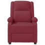 Sillón reclinable de cuero sintético rojo tinto en Sillones | Comprar online en Foru.es