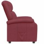 Sillón reclinable de cuero sintético rojo tinto en Sillones | Comprar online en Foru.es