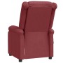 Sillón reclinable de cuero sintético rojo tinto en Sillones | Comprar online en Foru.es