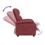 Sillón reclinable de cuero sintético rojo tinto en Sillones | Comprar online en Foru.es