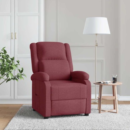 Sillón reclinable de tela rojo tinto en Sillones | Comprar online en Foru.es