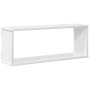 Estante cubo pared 4 uds contrachapado blanco brillo 60x15x23cm en Estanterías | Comprar online en Foru.es