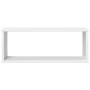Estante cubo pared 4 uds contrachapado blanco brillo 60x15x23cm en Estanterías | Comprar online en Foru.es