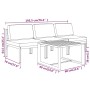 Set muebles de jardín 4 pzas y cojines aluminio gris antracita en Conjuntos de jardín | Comprar online en Foru.es