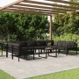 Set muebles de jardín 10 pzas y cojines aluminio gris antracita en Conjuntos de jardín | Comprar online en Foru.es