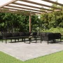 Set muebles de jardín 10 pzas y cojines aluminio gris antracita en Conjuntos de jardín | Comprar online en Foru.es