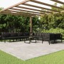 Set muebles de jardín 11 pzas y cojines aluminio gris antracita en Conjuntos de jardín | Comprar online en Foru.es
