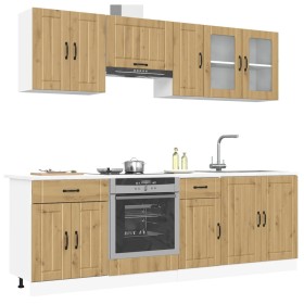 Mueble de cocina Kalmar 8 piezas artesanal roble en Armarios de cocina | Comprar online en Foru.es