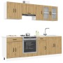 Mueble de cocina Kalmar 8 piezas artesanal roble en Armarios de cocina | Comprar online en Foru.es