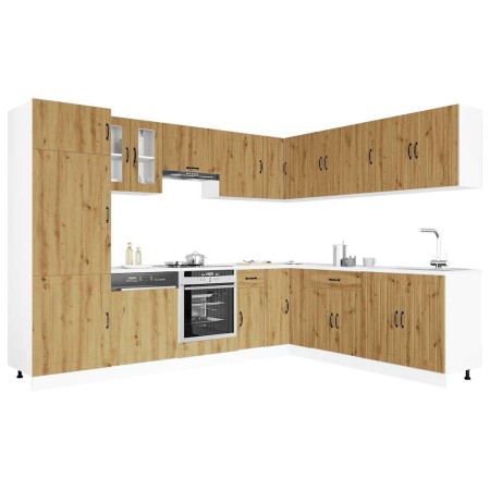 Mueble de cocina Lucca 14 piezas artesanal roble en Armarios de cocina | Comprar online en Foru.es