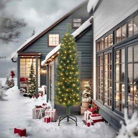 Árbol de Navidad artificial Verde 240 cm PVC, Acero y Plástico en Decoración Festiva y Estacional | Comprar online en Foru.es