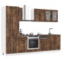 Conjunto de armarios de cocina "Lucca" de 8 piezas de madera de ingeniería de roble ahumado en Armarios de cocina | Comprar onli