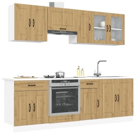 Mueble de cocina Kalmar 8 piezas artesanal roble en Armarios de cocina | Comprar online en Foru.es