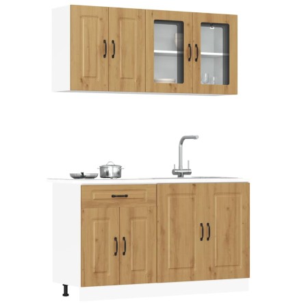Mueble de cocina Kalmar 4 piezas artesanal roble en Armarios de cocina | Comprar online en Foru.es