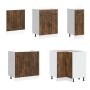 Mueble cocina Lucca roble ahumado 11 pzas madera contrachapada en Armarios de cocina | Comprar online en Foru.es