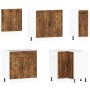 Mueble cocina Lucca roble ahumado 11 pzas madera contrachapada en Armarios de cocina | Comprar online en Foru.es