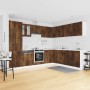Mueble cocina Lucca roble ahumado 14 pzas madera contrachapada en Armarios de cocina | Comprar online en Foru.es