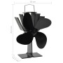 Ventilador de estufa accionado por calor 4 aspas negro de vidaXL, Ventiladores para chimeneas de leña - Ref: Foro24-51241, Pr...