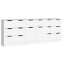 Aparador de 3 piezas madera contrachapada blanco de vidaXL, Aparadores - Ref: Foro24-3115796, Precio: 211,58 €, Descuento: %