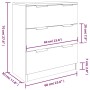 Aparador de 3 piezas madera contrachapada blanco de vidaXL, Aparadores - Ref: Foro24-3115796, Precio: 211,58 €, Descuento: %
