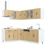Mueble cocina Kalmar roble sonoma 11 pzas madera contrachapada en Armarios de cocina | Comprar online en Foru.es