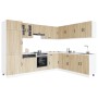 Mueble cocina Kalmar roble sonoma 14 pzas madera contrachapada en Armarios de cocina | Comprar online en Foru.es